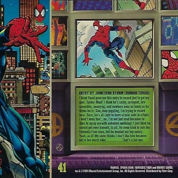 1994 Fleer - The Amazing Spider-Man - Spider-Man Fantastic Four Files - Picture 4 of 6